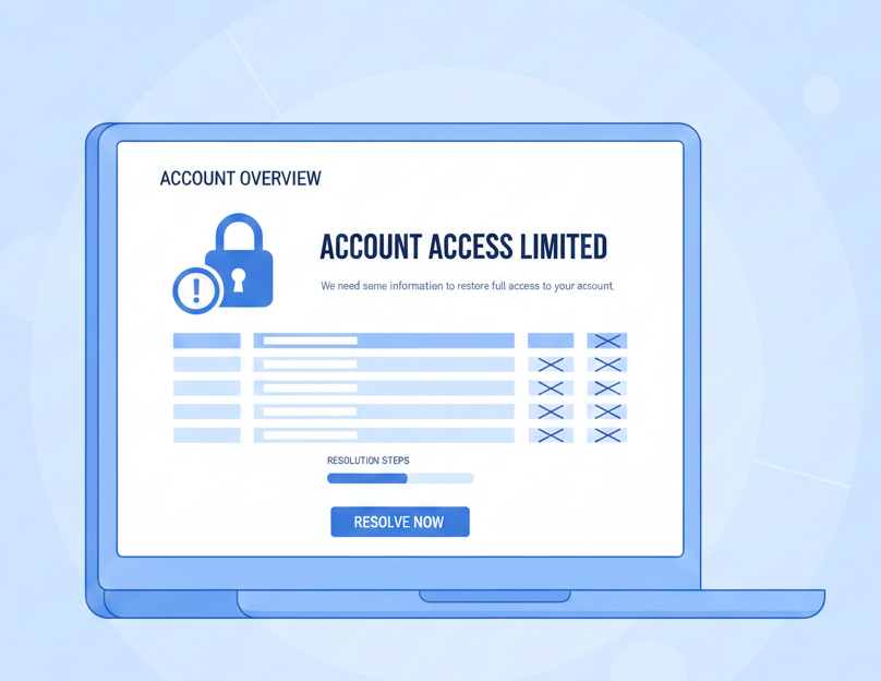 PayPal account limitation notification and resolution steps